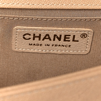 Chanel Caviar Quilted Medium Boy Flap Beige 6 of 9
