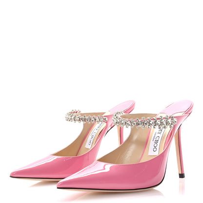 Jimmy Choo Patent Crystal Bing 100 Pumps 37 Candy Pink 4 of 7