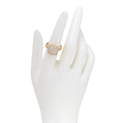 David Yurman 18K Yellow Gold Diamond 14mm Chatelaine Ring 54 7 2 of 6