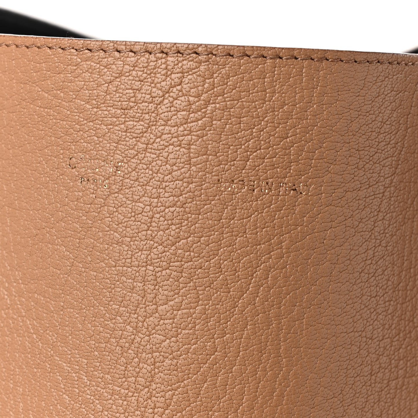 Horizontal Zipper Gusset Cabas Beige