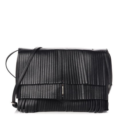 Proenza Schouler Calfskin Small Fringe Lunch Bag Black 1 of 12