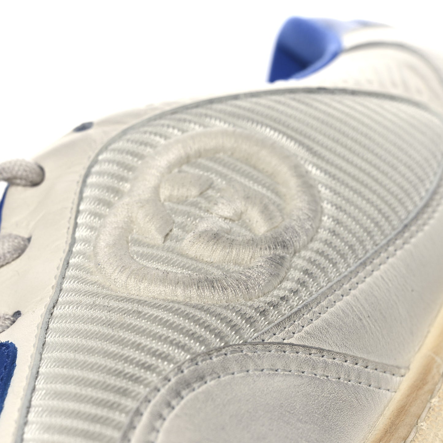 Dali Soft Calfskin Mens Mac80 Sneakers 11.5 Off White Blue