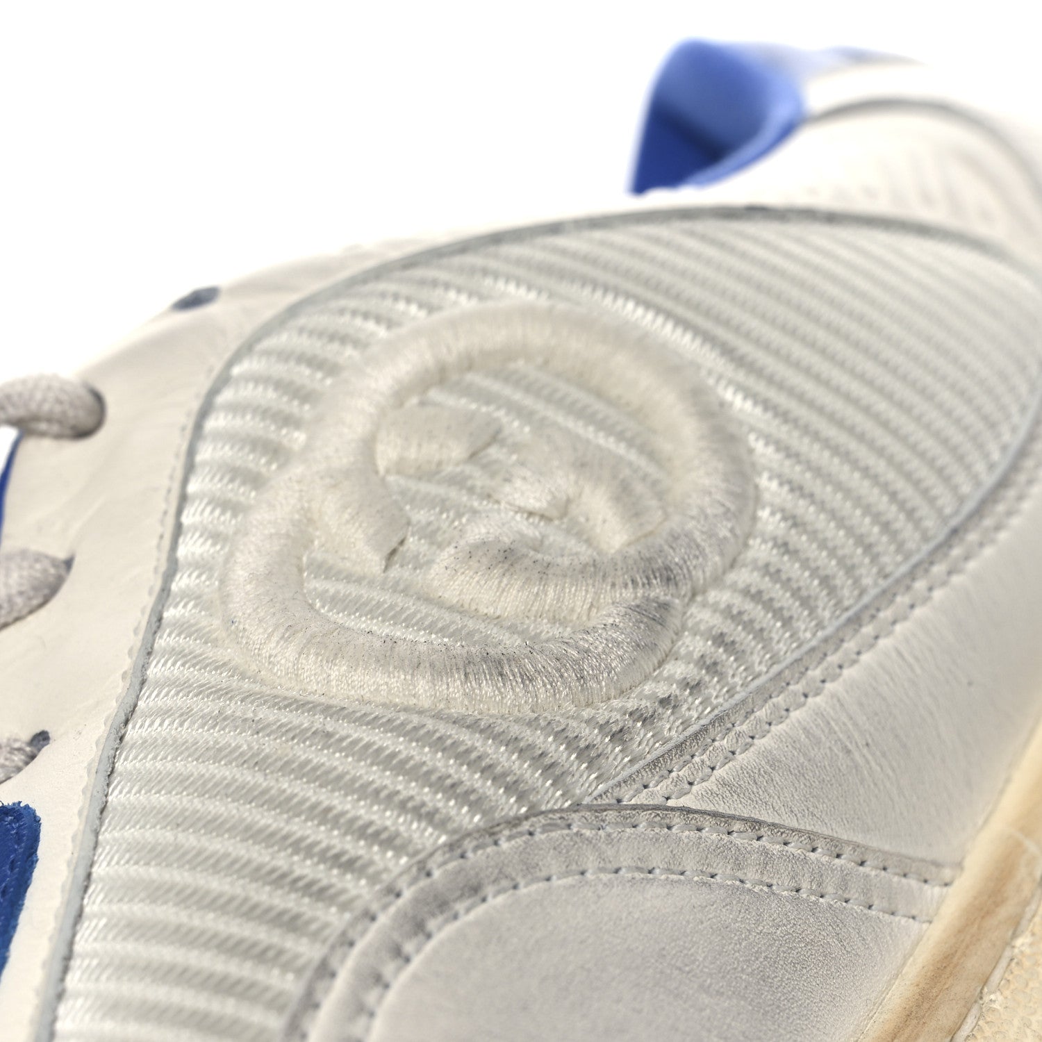Gucci Dali Soft Calfskin Mens Mac80 Sneakers 11.5 Off White Blue 12 of 14