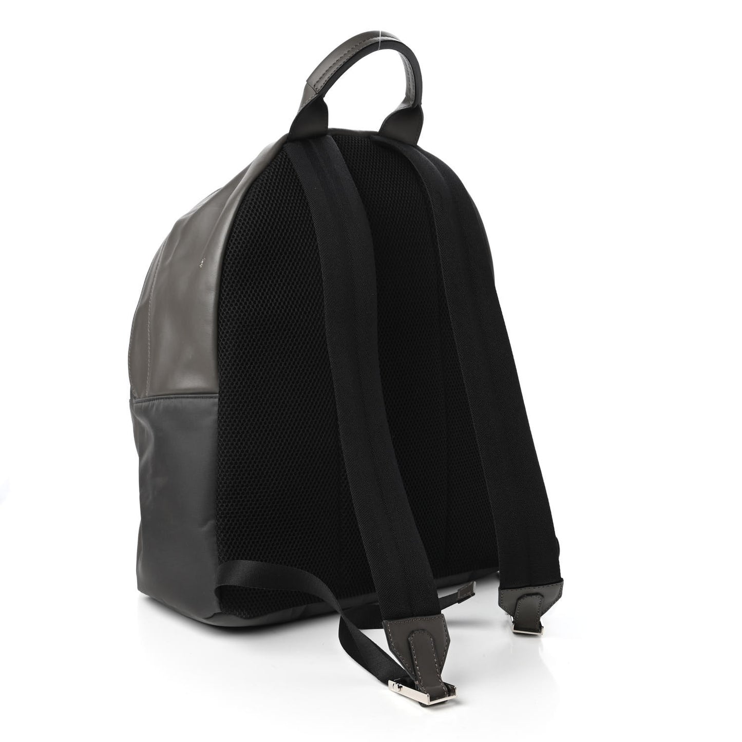 Nylon Vitello Century Dolce Monster Eyes Rounded Backpack Grey