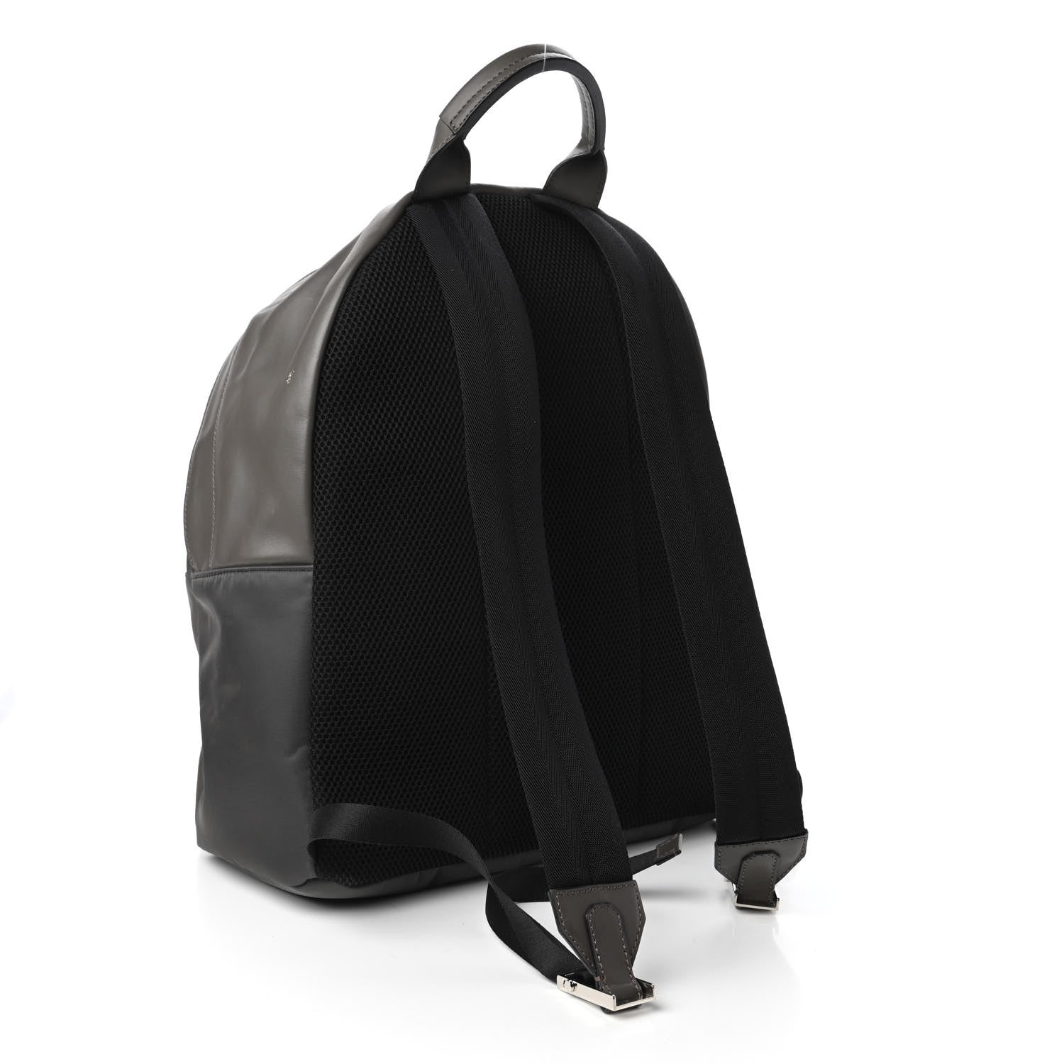Fendi Nylon Vitello Century Dolce Monster Eyes Rounded Backpack Grey 3 of 11
