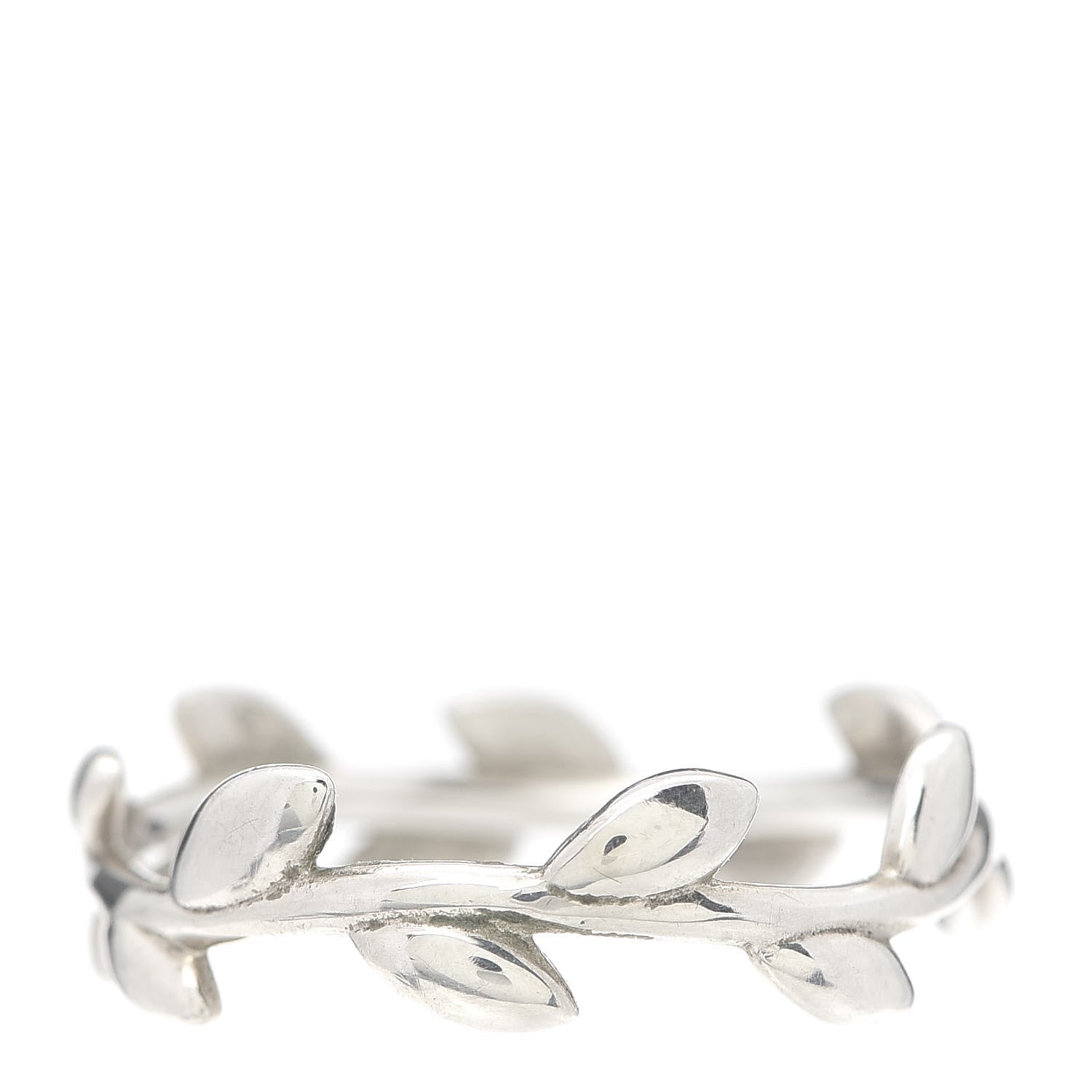 Tiffany Sterling Silver Paloma Picasso Narrow Olive Leaf Band Ring 57 8 3 of 4