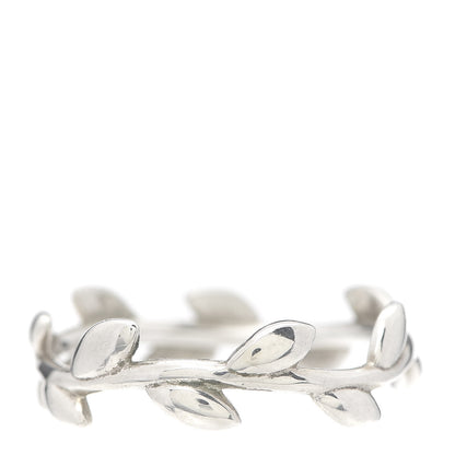 Tiffany Sterling Silver Paloma Picasso Narrow Olive Leaf Band Ring 57 8 3 of 4