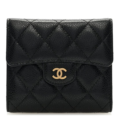 Chanel Caviar Quilted Compact Flap Wallet Black 1 of 8