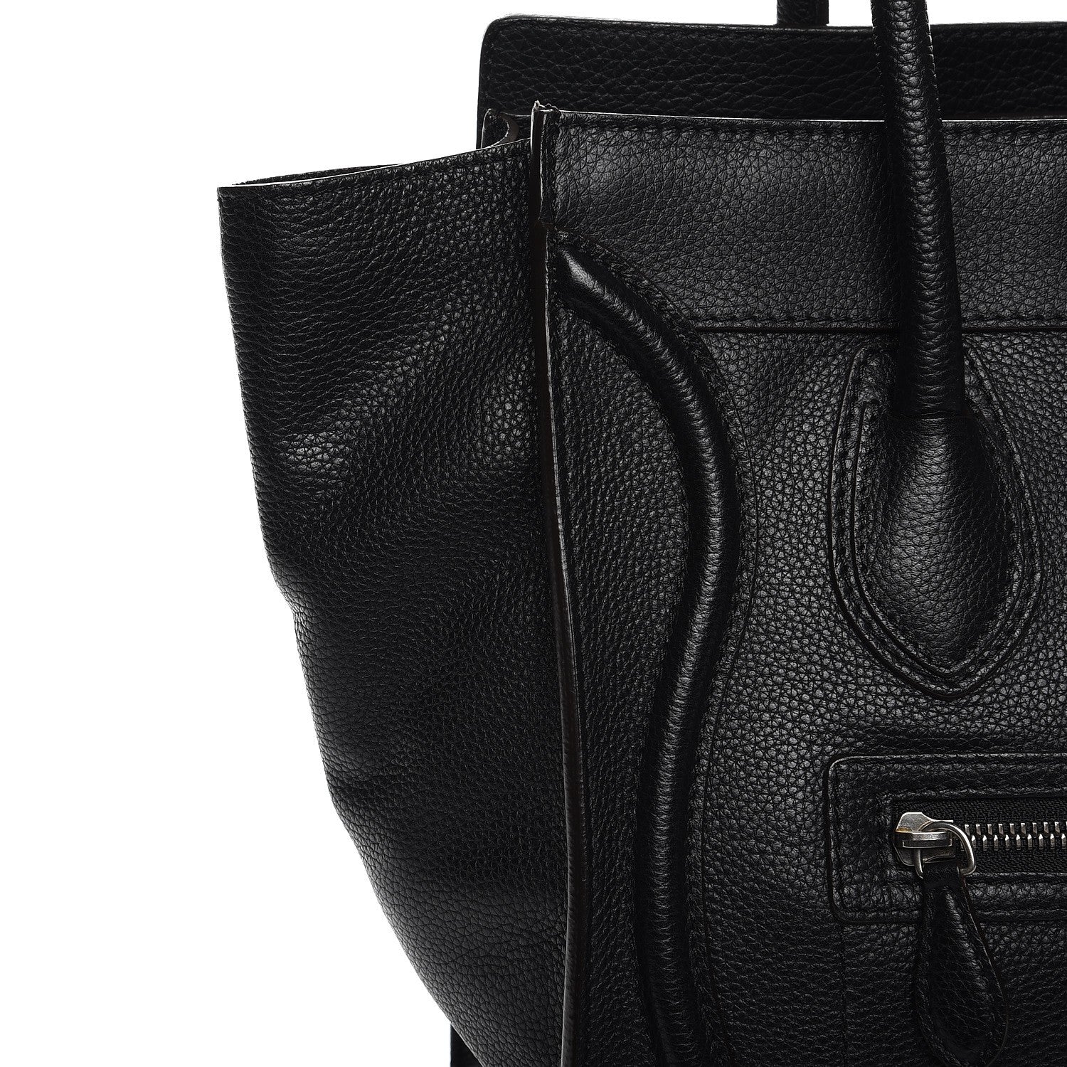 Celine Drummed Calfskin Micro Luggage Black 11 of 11