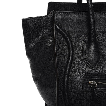 Celine Drummed Calfskin Micro Luggage Black 11 of 11