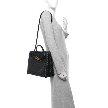 Bottega Veneta Nappa Intrecciato Medium Andiamo Shoulder Bag Black 2 of 9