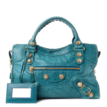 Balenciaga Agneau Giant 21 Gold Hardware City Bleu Paon 1 of 7