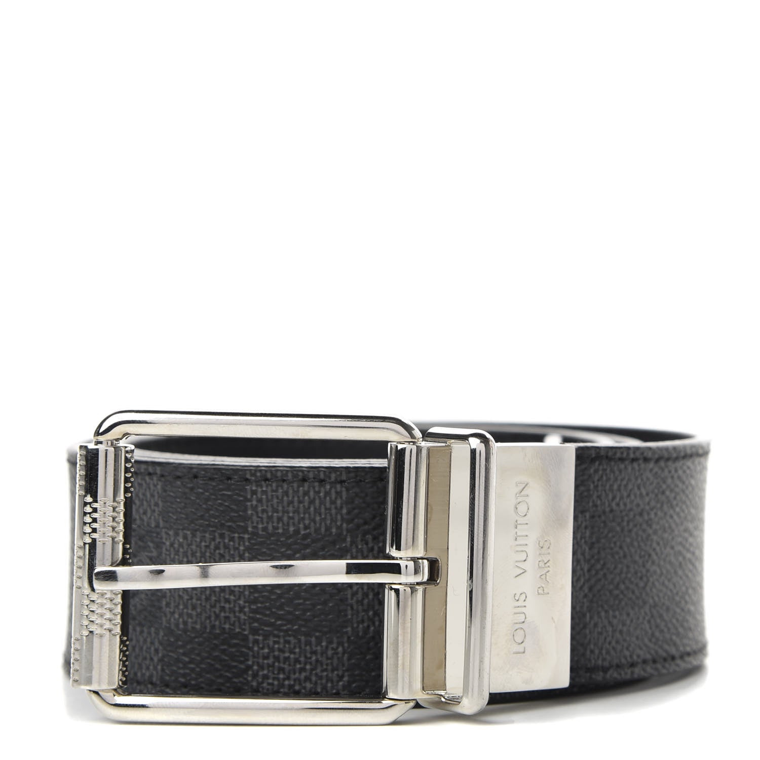 Louis Vuitton Damier Graphite Calfskin Belt 90 36 Black 1 of 5