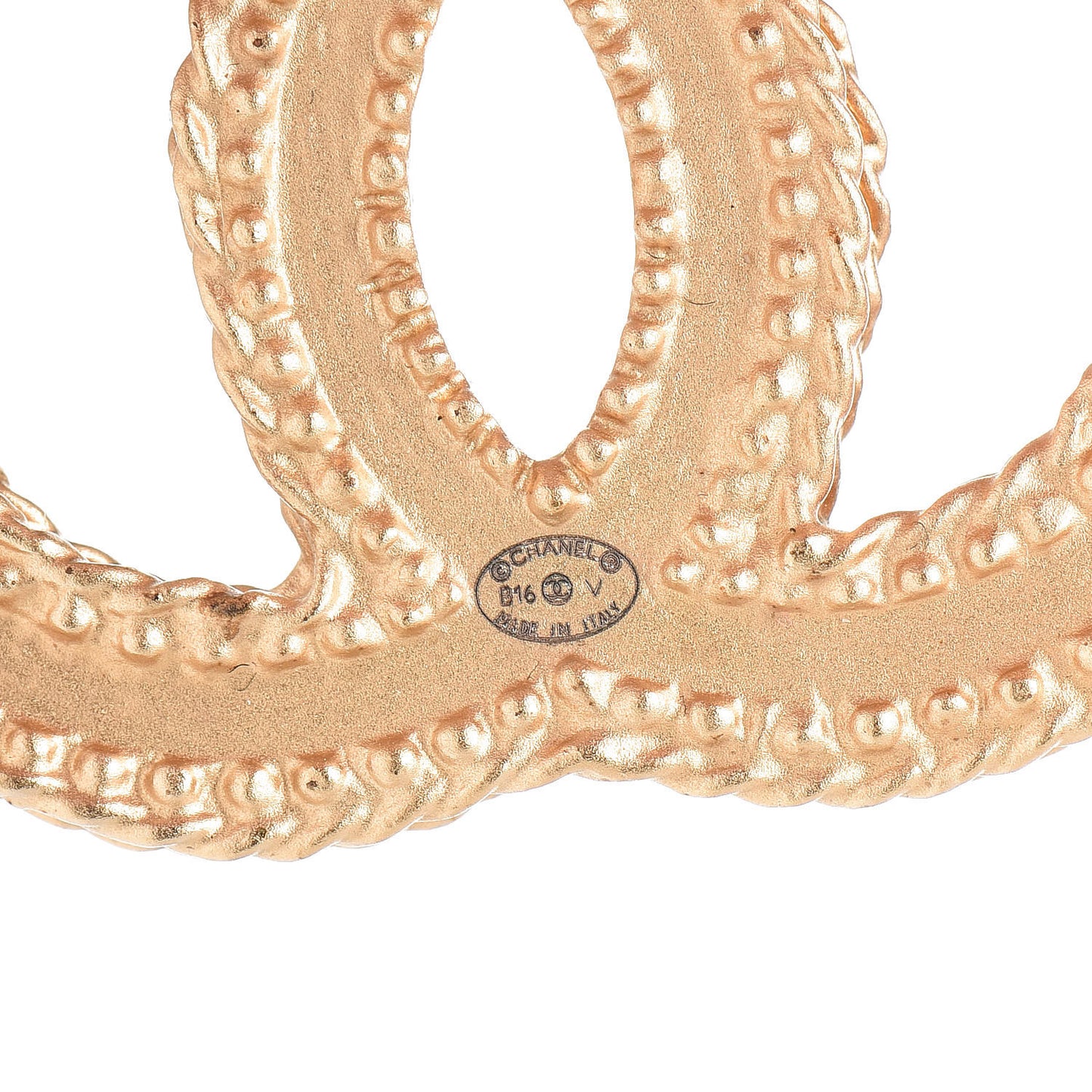 CC Drop Earrings Matte Gold