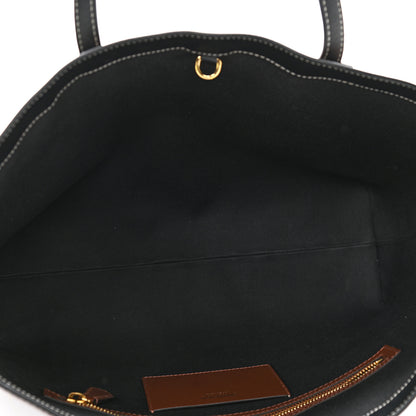 Burberry E-Canvas Check Medium Tote Dark Birch Brown 4 of 10
