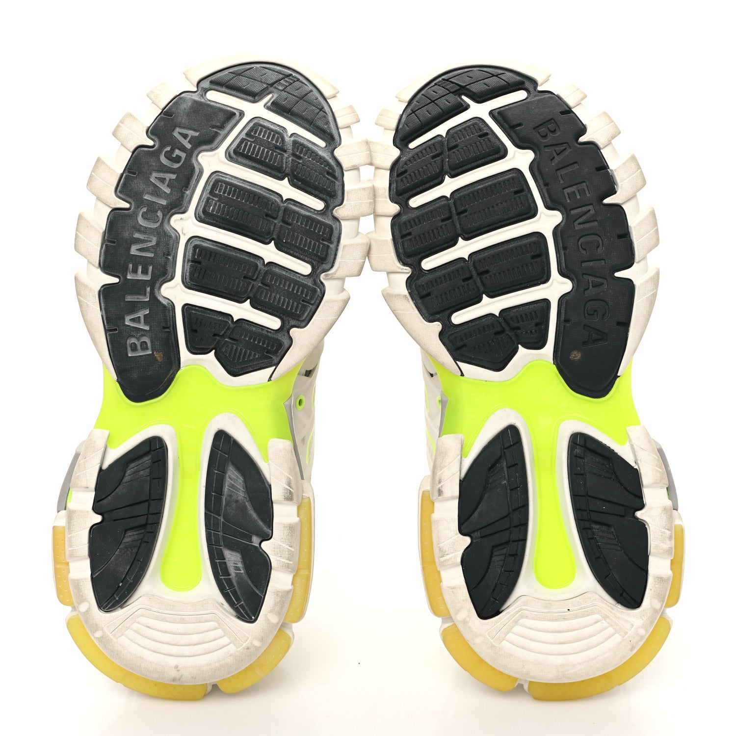Balenciaga Mesh Worn Out Mens Track Sneakers 39 White Fluo Yellow 5 of 10