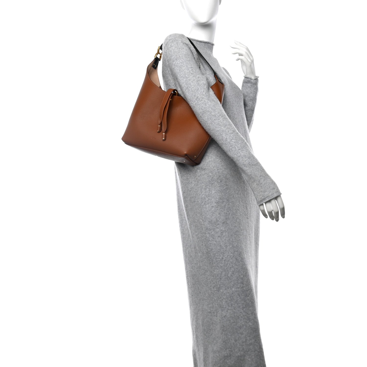 Chloe Grained Calfskin Small Marcie Hobo Bag Tan 2 of 10