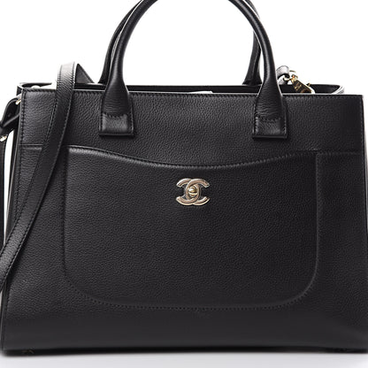 Chanel Grained Calfskin Small Neo Executive Shopper Tote Black 7 of 12