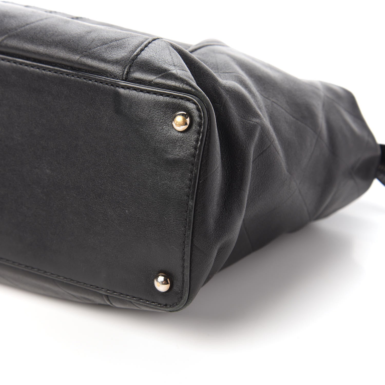 Chanel Calfskin Chevron CC All Day Long Boston Black 7 of 10