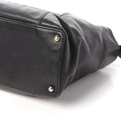 Chanel Calfskin Chevron CC All Day Long Boston Black 7 of 10