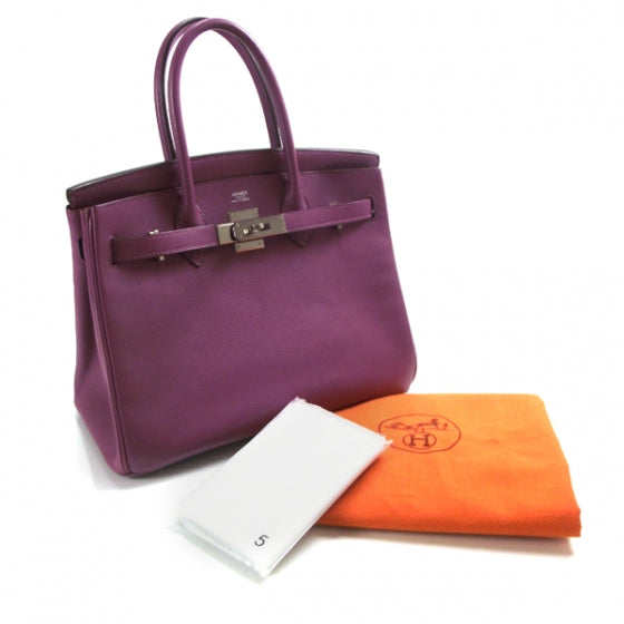 Chevre de Coromandel Birkin 30 Cyclamen