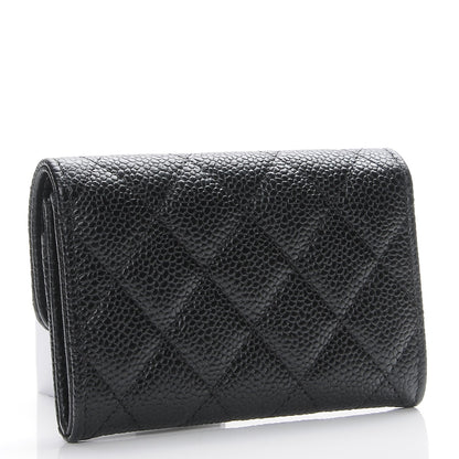 Chanel Caviar Quilted Flap Card Holder Black 4 of 9