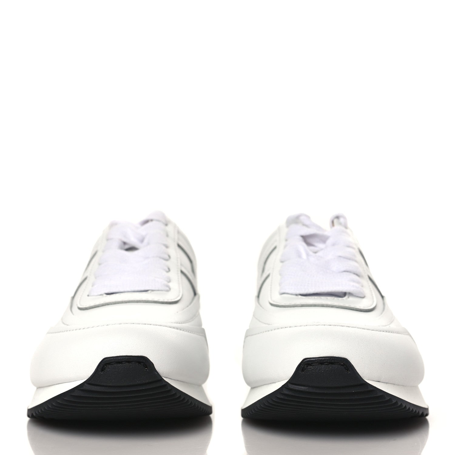 Hermes Calfskin Womens Chris Sneakers 37.5 White 2 of 9