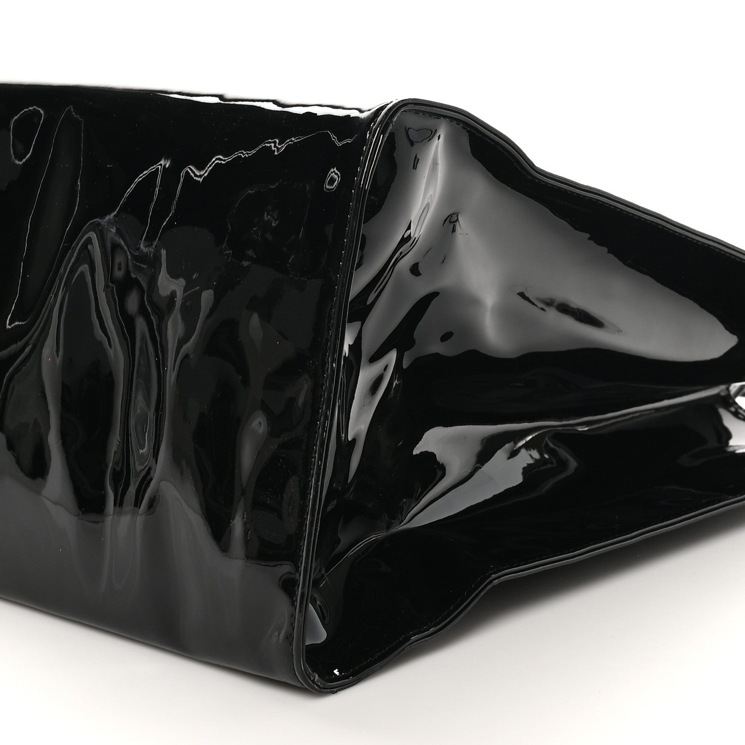 Telfar Patent Vegan Leather Large Shopping Bag Black 9 of 10