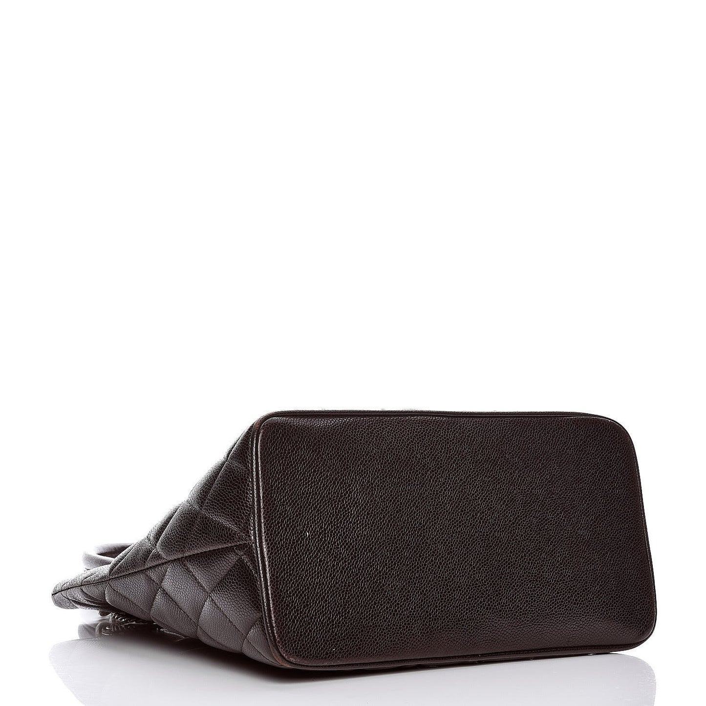 Caviar Quilted Medallion Tote Dark Brown