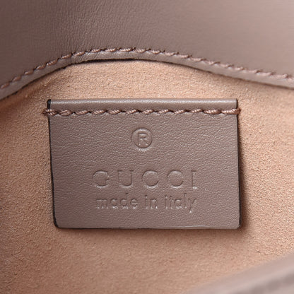 Gucci Calfskin Matelasse Super Mini GG Marmont Shoulder Bag Porcelain Rose 8 of 13