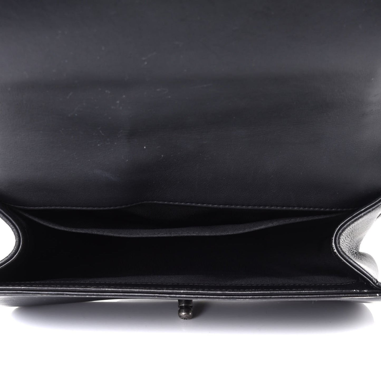 Faded Calfskin Quilted Medium Studded Boy Flap Black