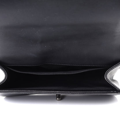 Chanel Faded Calfskin Quilted Medium Studded Boy Flap Black 4 of 5