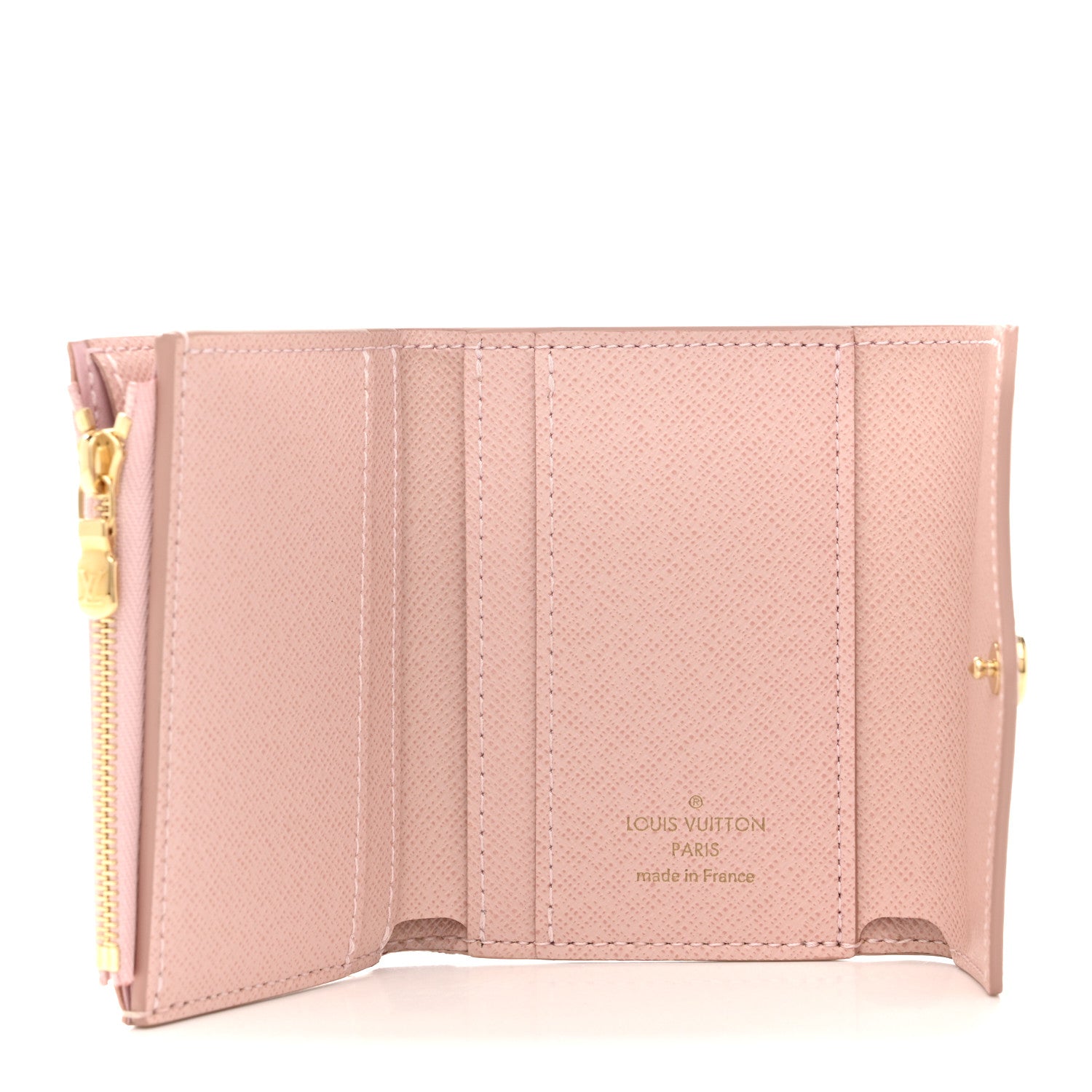 Louis Vuitton Damier Azur Zoe Wallet Rose Ballerine 5 of 9