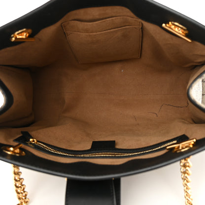 Gucci GG Supreme Monogram Medium Padlock Tote Black 5 of 16