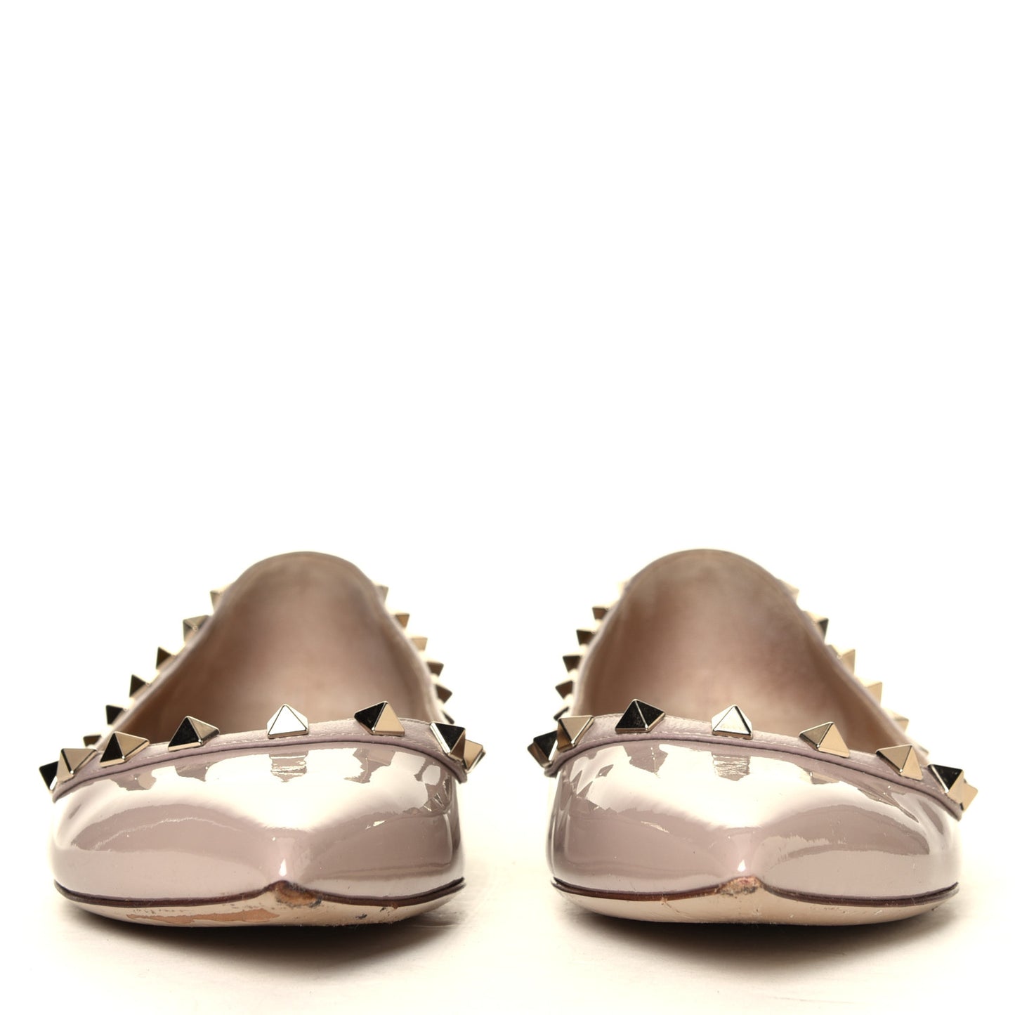 Patent Rockstud Ballerina Flats 37.5 Poudre