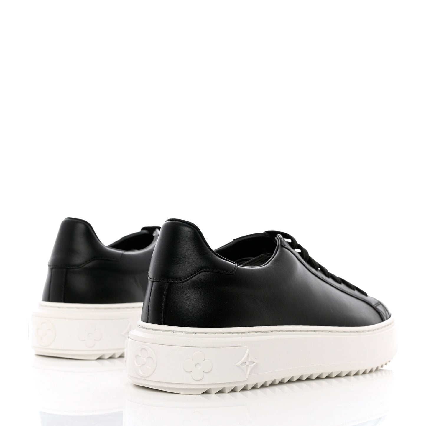 Calfskin Time Out Sneakers 37.5 Black