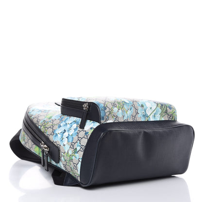 Gucci GG Supreme Monogram Blooms Medium Day Backpack Beige Blue Navy 4 of 10