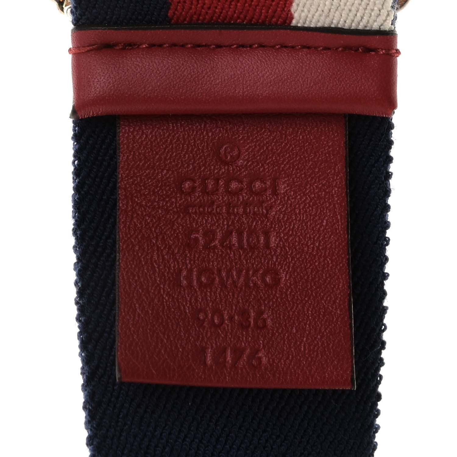 Gucci Canvas Torchon Double G Sylvie Web Belt 90 36 Red White Blue 4 of 4
