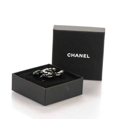 Chanel Crystal CC Brooch Black 5 of 5