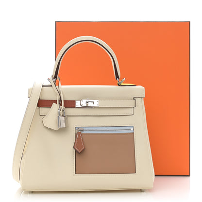 Hermes Swift Colormatic Kelly Retourne 25 Nata Chai Cuivre Lime Mauve Sylvestre Bleu Brume 12 of 12