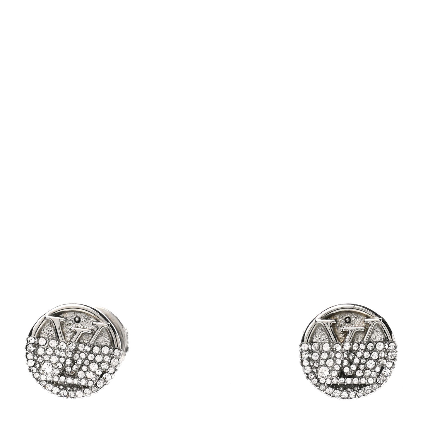 Crystal L To V Earrings Silver