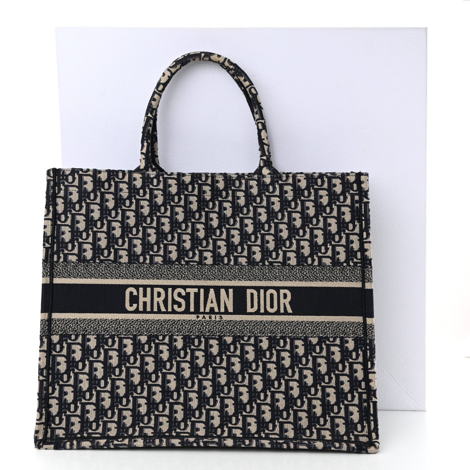 Christian Dior Oblique Large Book Tote Blue Multicolor 13 of 13