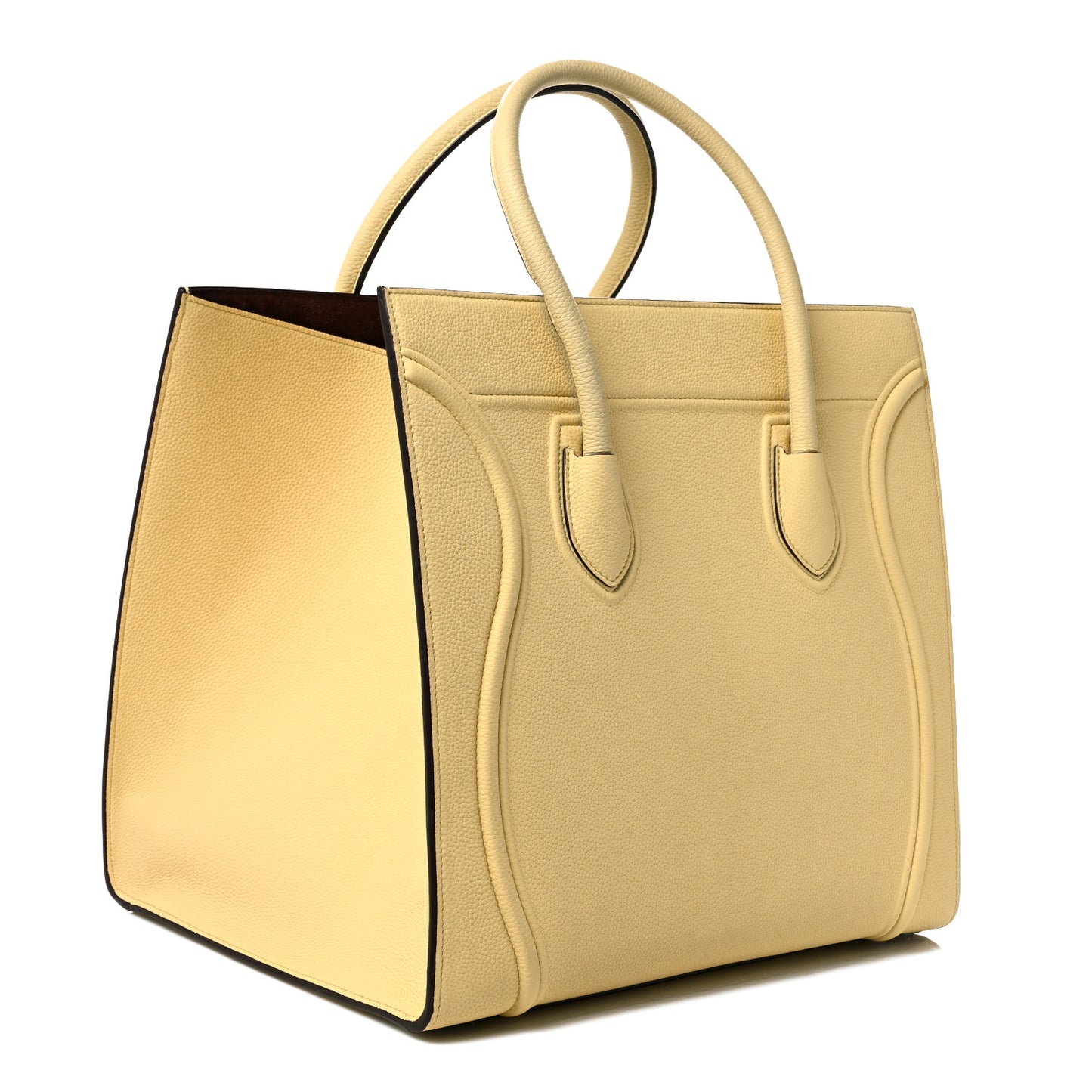 Drummed Calfskin Medium Phantom Luggage Cream