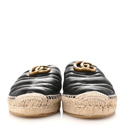 Gucci Nappa Matelasse GG Marmont Espadrille Slippers 36 Black 3 of 10