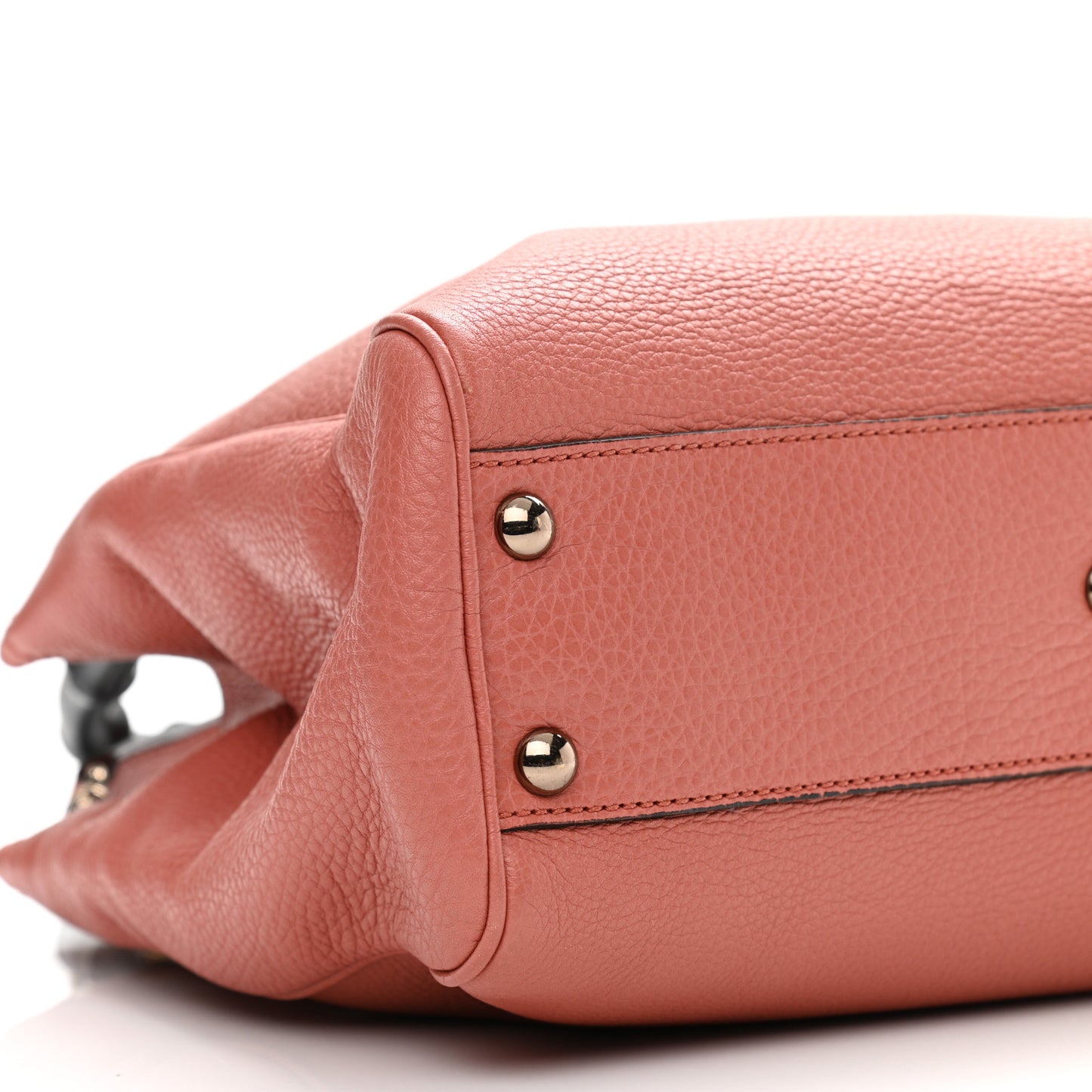 Calfskin Small Bamboo Shopper Tote Light Red