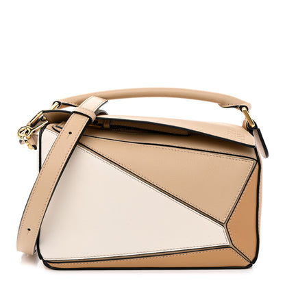 Loewe Calfskin Small Puzzle Bag Dusty Beige Soft White 1 of 9