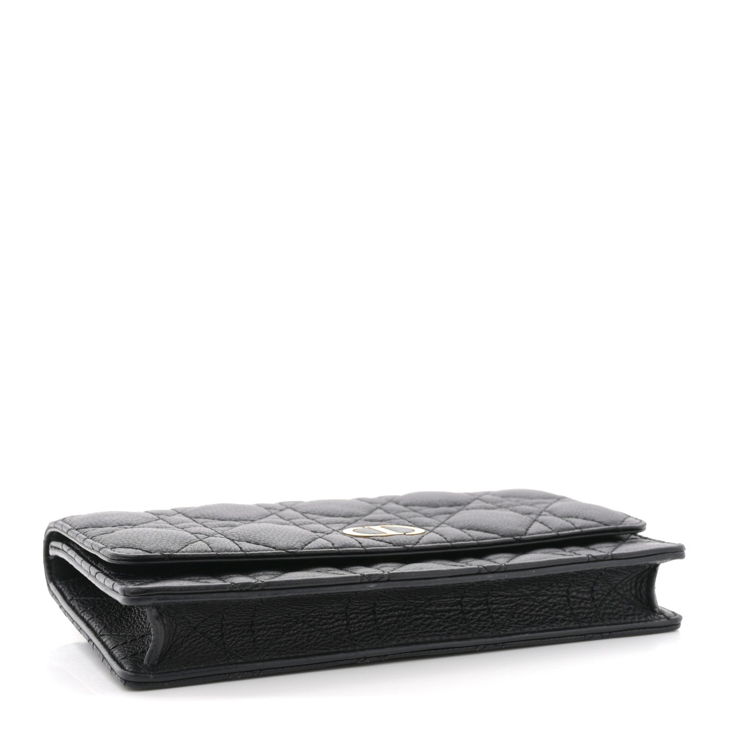 Christian Dior Supple Calfskin Cannage Caro Belt Pouch with Chain Black 4 of 12
