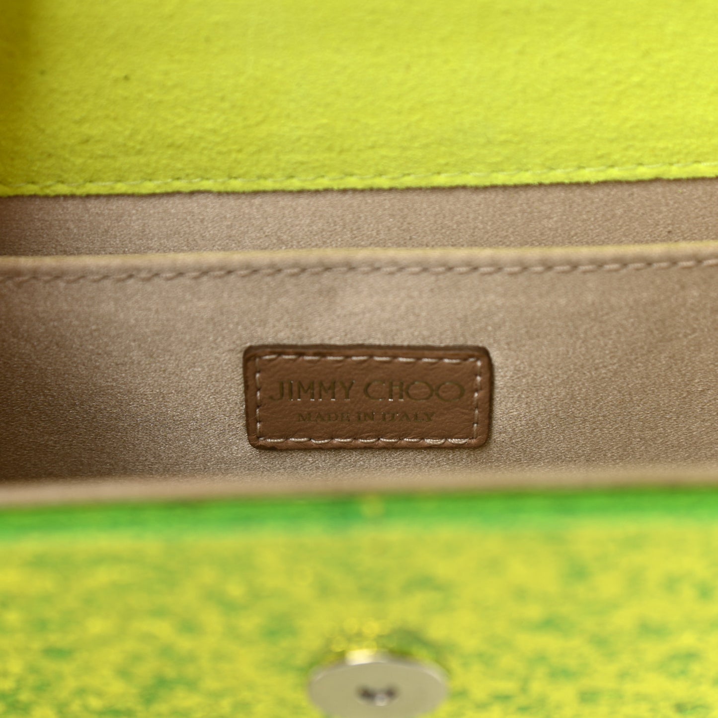 Acrylic Coarse Glitter Candy Clutch Neon Yellow