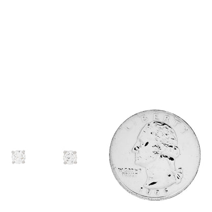 Tiffany Platinum Diamond .36ctw Solitaire Earrings 2 of 6
