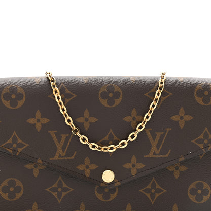 Louis Vuitton Monogram Pochette Felicie Chain Wallet Fuchsia 15 of 19